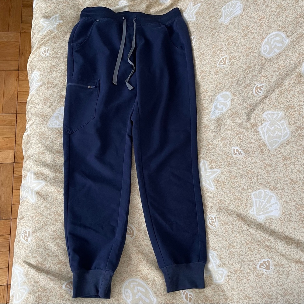 Women’s FIGS Zamora Jogger Scrub Pants Navy 1804 Size Small